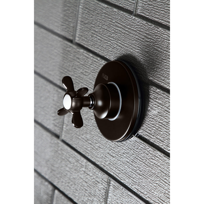 Kingston Brass KS3035BEX  Single-Handle Three-Way Diverter Valve with Round Trim Kit, Oil Rubbed Bronze