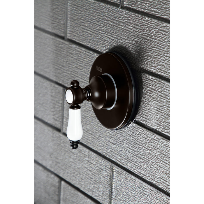 Kingston KS3035BPL Bel-Air Single-Handle Three-Way Diverter Valve with Round Trim Kit, Oil Rubbed Bronze
