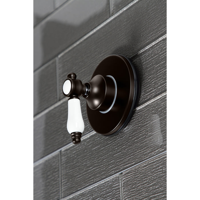 Kingston KS3035BPL Bel-Air Single-Handle Three-Way Diverter Valve with Round Trim Kit, Oil Rubbed Bronze