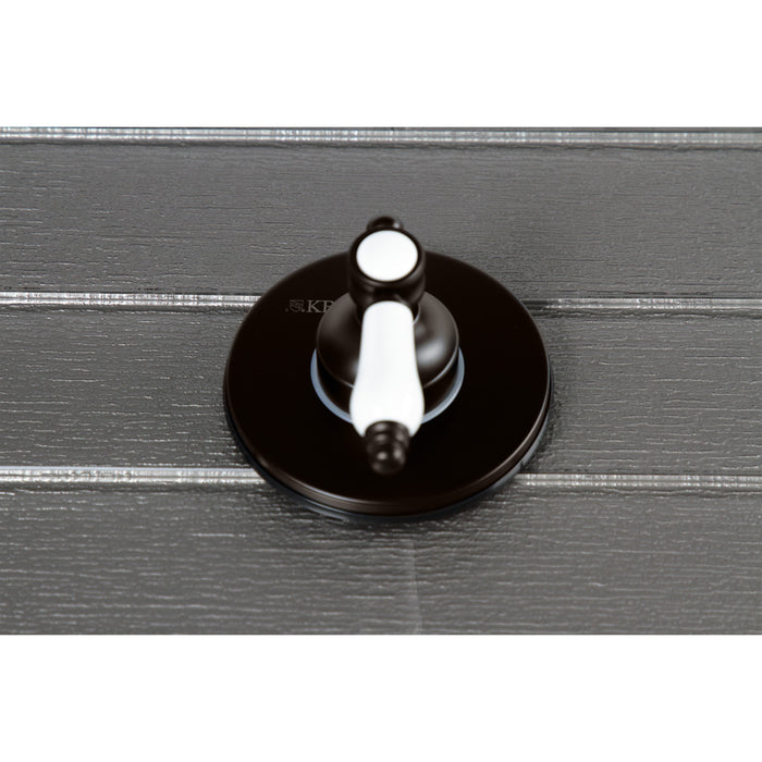 Kingston KS3035BPL Bel-Air Single-Handle Three-Way Diverter Valve with Round Trim Kit, Oil Rubbed Bronze
