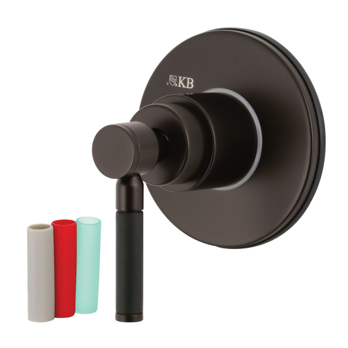 Kingston Brass KS3035DKL Kaiser Single-Handle Three-Way Diverter Valve with Round Trim Kit, Oil Rubbed Bronze