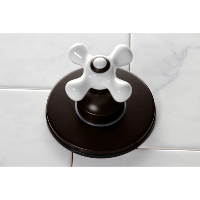 Kingston Brass KS3035PX  Single-Handle Three-Way Diverter Valve with Round Trim Kit, Oil Rubbed Bronze