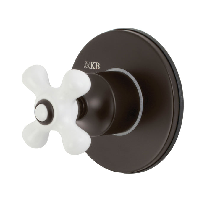 Kingston Brass KS3035PX  Single-Handle Three-Way Diverter Valve with Round Trim Kit, Oil Rubbed Bronze