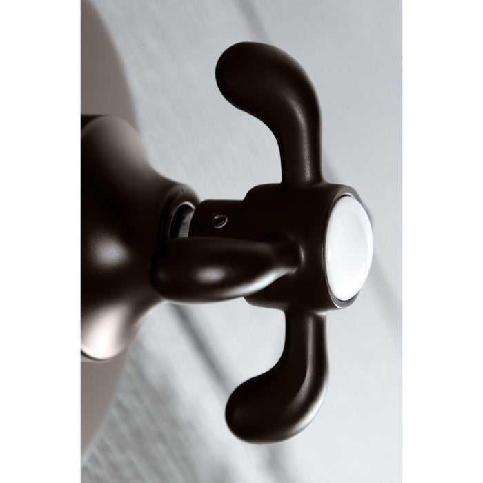 Kingston KS3035TX French Country Single-Handle Three-Way Diverter Valve with Round Trim Kit, Oil Rubbed Bronze
