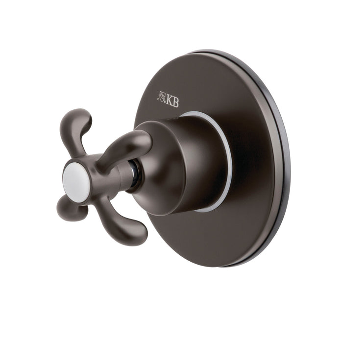 Kingston KS3035TX French Country Single-Handle Three-Way Diverter Valve with Round Trim Kit, Oil Rubbed Bronze
