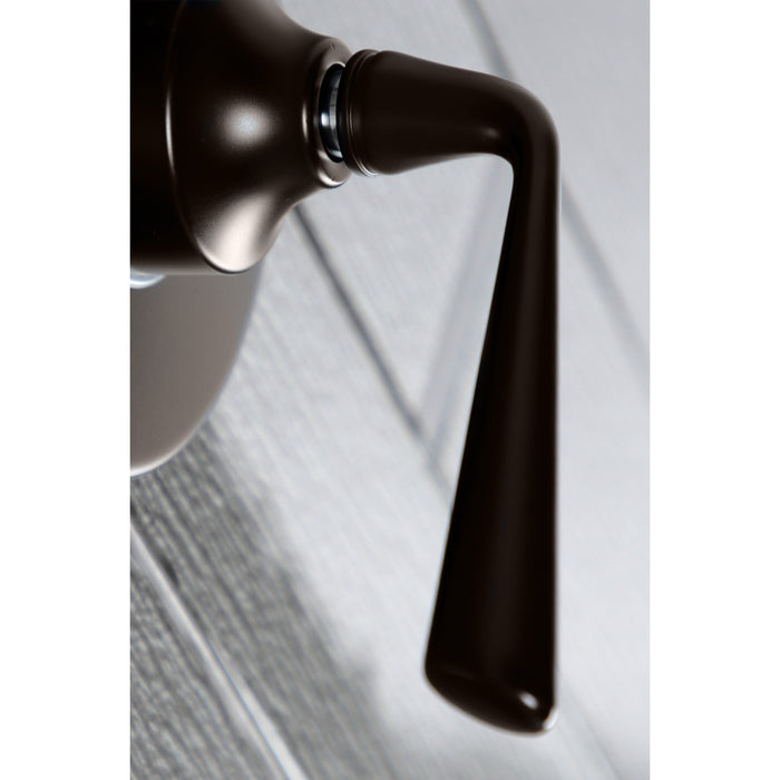 Kingston Brass KS3035ZL  Single-Handle Three-Way Diverter Valve with Round Trim Kit, Oil Rubbed Bronze