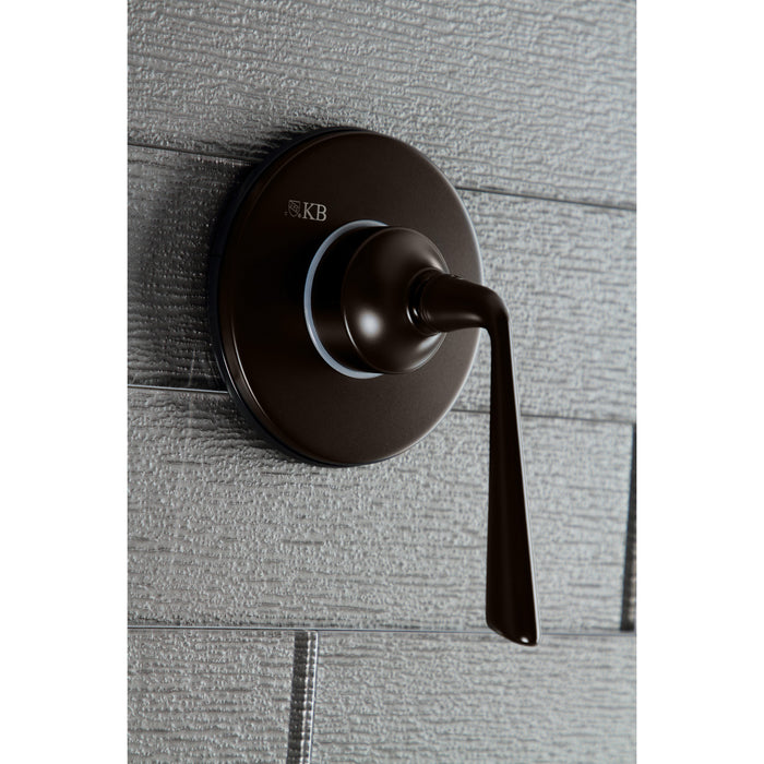 Kingston Brass KS3035ZL  Single-Handle Three-Way Diverter Valve with Round Trim Kit, Oil Rubbed Bronze