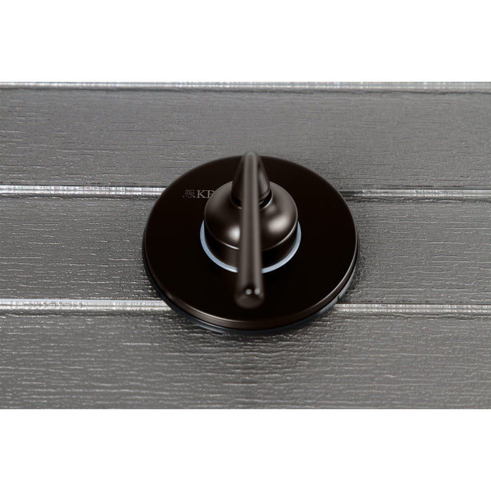 Kingston Brass KS3035ZL  Single-Handle Three-Way Diverter Valve with Round Trim Kit, Oil Rubbed Bronze