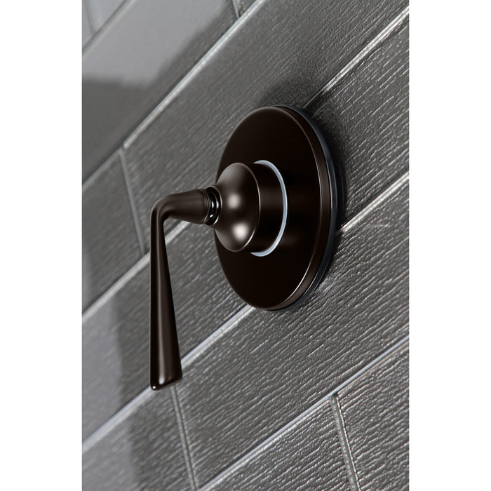 Kingston Brass KS3035ZL  Single-Handle Three-Way Diverter Valve with Round Trim Kit, Oil Rubbed Bronze