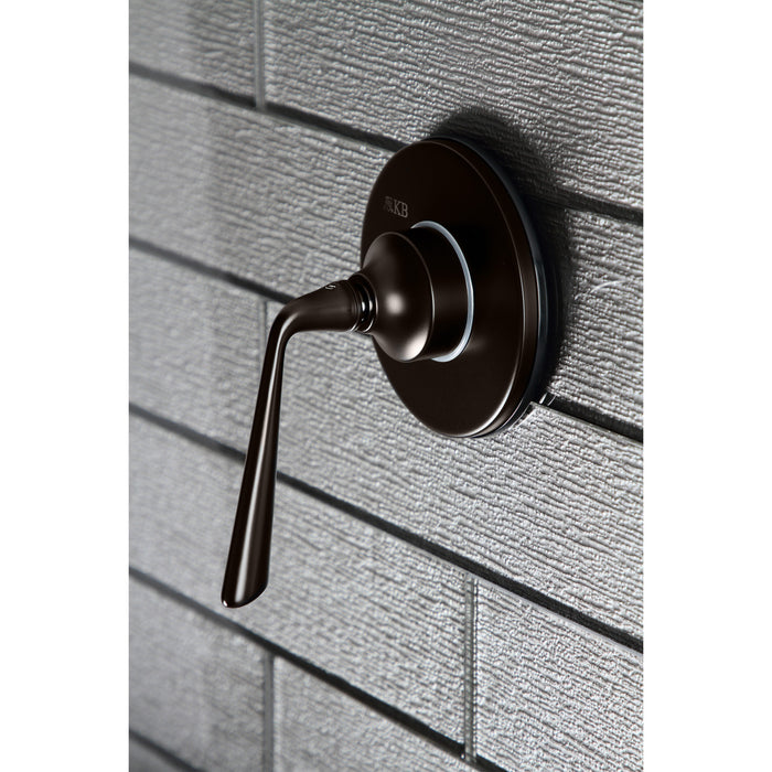 Kingston Brass KS3035ZL  Single-Handle Three-Way Diverter Valve with Round Trim Kit, Oil Rubbed Bronze