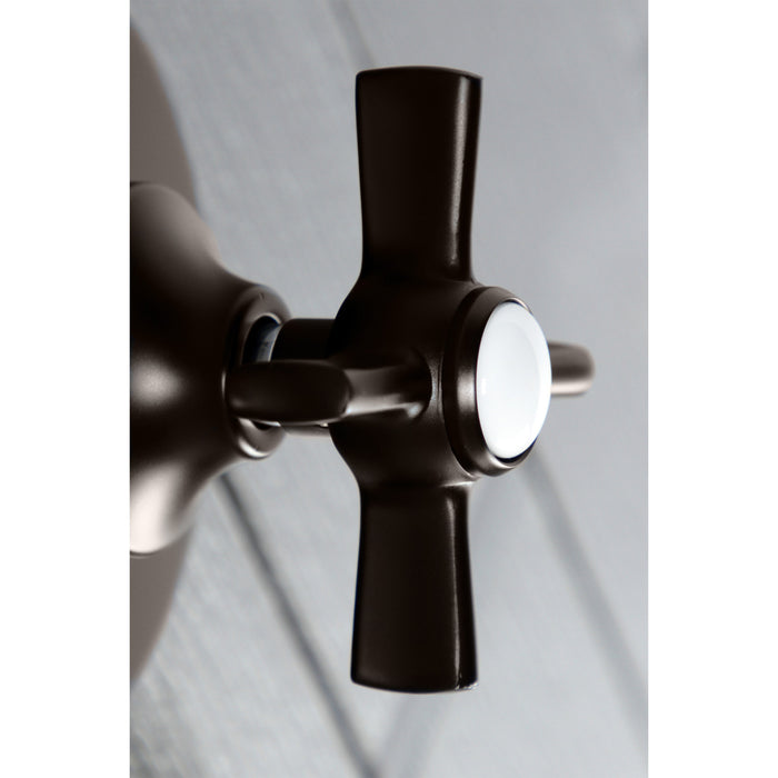 Kingston Brass KS3035ZX  Single-Handle Three-Way Diverter Valve with Round Trim Kit, Oil Rubbed Bronze