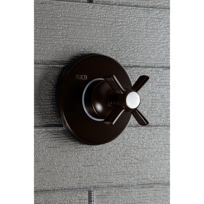 Kingston Brass KS3035ZX  Single-Handle Three-Way Diverter Valve with Round Trim Kit, Oil Rubbed Bronze