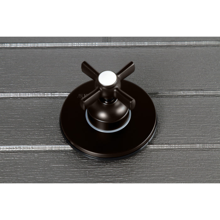 Kingston Brass KS3035ZX  Single-Handle Three-Way Diverter Valve with Round Trim Kit, Oil Rubbed Bronze
