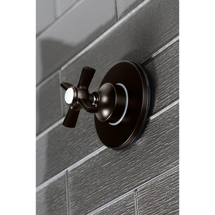 Kingston Brass KS3035ZX  Single-Handle Three-Way Diverter Valve with Round Trim Kit, Oil Rubbed Bronze