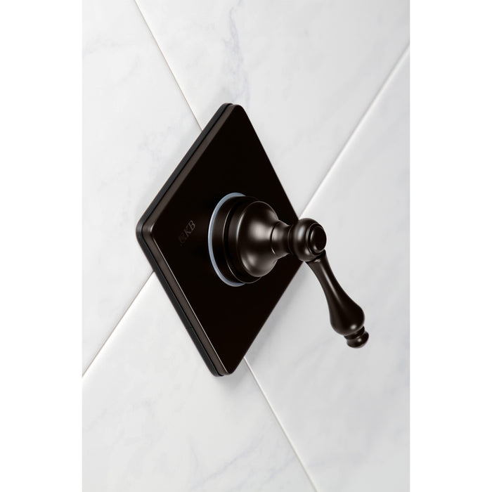 Kingston Brass KS3045AL  Single-Handle Three-Way Diverter Valve with Square Trim Kit, Oil Rubbed Bronze