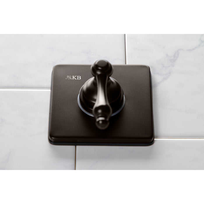 Kingston Brass KS3045AL  Single-Handle Three-Way Diverter Valve with Square Trim Kit, Oil Rubbed Bronze