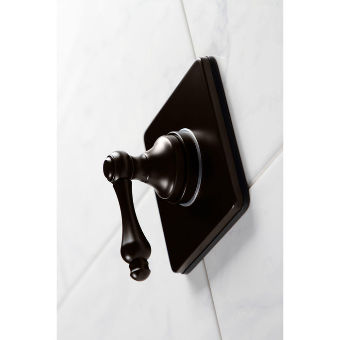 Kingston Brass KS3045AL  Single-Handle Three-Way Diverter Valve with Square Trim Kit, Oil Rubbed Bronze