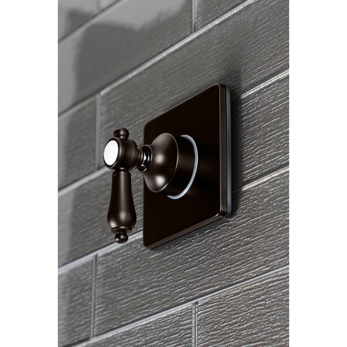 Kingston Brass KS3045BAL Heirloom Single-Handle Three-Way Diverter Valve with Square Trim Kit, Oil Rubbed Bronze