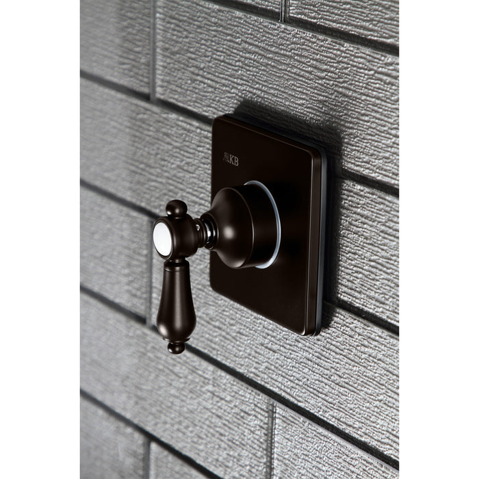 Kingston Brass KS3045BAL Heirloom Single-Handle Three-Way Diverter Valve with Square Trim Kit, Oil Rubbed Bronze