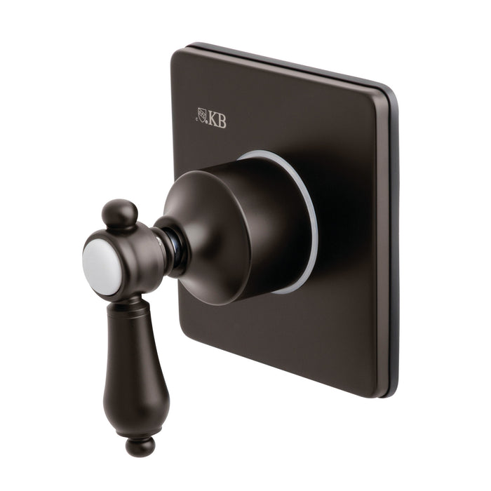 Kingston Brass KS3045BAL Heirloom Single-Handle Three-Way Diverter Valve with Square Trim Kit, Oil Rubbed Bronze