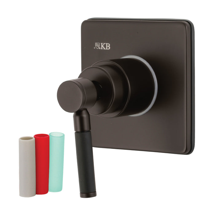 Kingston KS3045DKL Kaiser Single-Handle Three-Way Diverter Valve with Square Trim Kit, Oil Rubbed Bronze