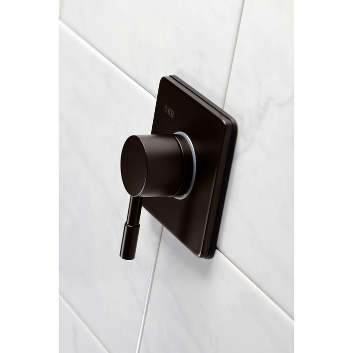 Kingston Brass KS3045DL Concord Single-Handle Three-Way Diverter Valve with Square Trim Kit, Oil Rubbed Bronze
