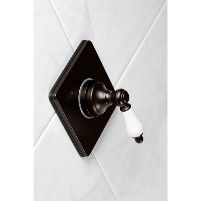 Kingston Brass KS3045PL  Single-Handle Three-Way Diverter Valve with Square Trim Kit, Oil Rubbed Bronze