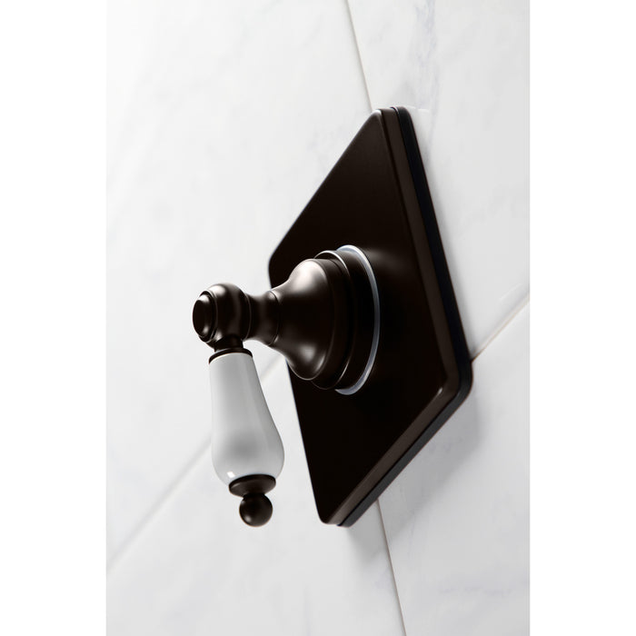 Kingston Brass KS3045PL  Single-Handle Three-Way Diverter Valve with Square Trim Kit, Oil Rubbed Bronze