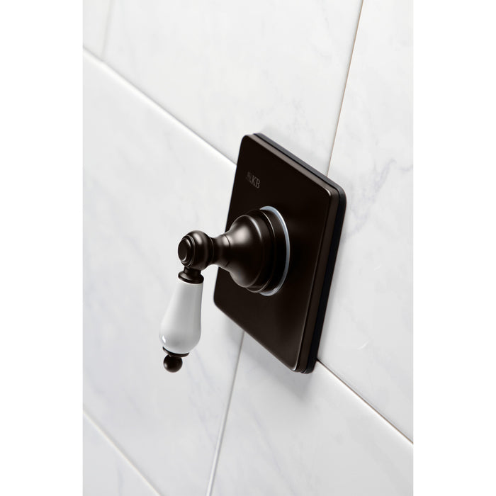 Kingston Brass KS3045PL  Single-Handle Three-Way Diverter Valve with Square Trim Kit, Oil Rubbed Bronze