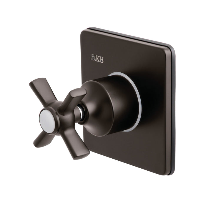 Kingston Brass KS3045ZX  Single-Handle Three-Way Diverter Valve with Square Trim Kit, Oil Rubbed Bronze