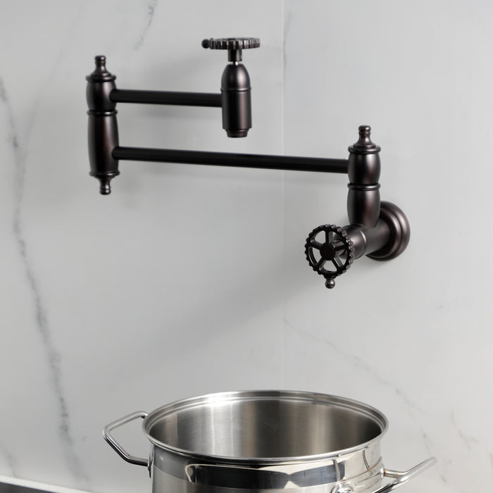 Kingston Brass KS3105CG Fuller Wall Mount Pot Filler Faucet, Oil Rubbed Bronze