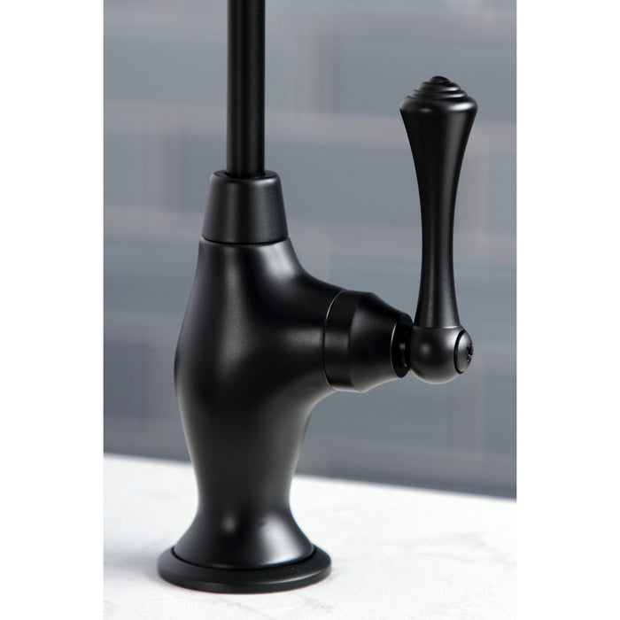 Kingston Brass KS3190BL Vintage Single-Handle Water Filtration Faucet, Matte Black