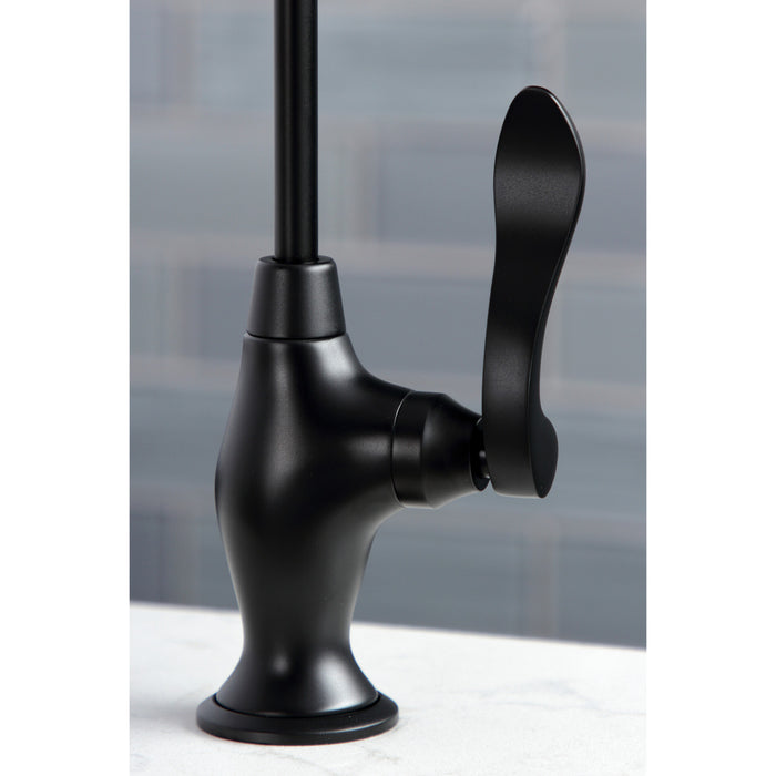 Kingston Brass KS3190NFL NuWave French Single-Handle Water Filtration Faucet, Matte Black