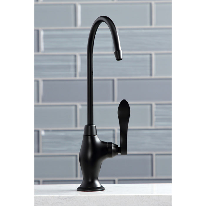 Kingston Brass KS3190NFL NuWave French Single-Handle Water Filtration Faucet, Matte Black