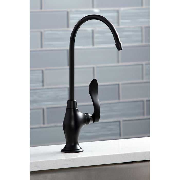 Kingston Brass KS3190NFL NuWave French Single-Handle Water Filtration Faucet, Matte Black