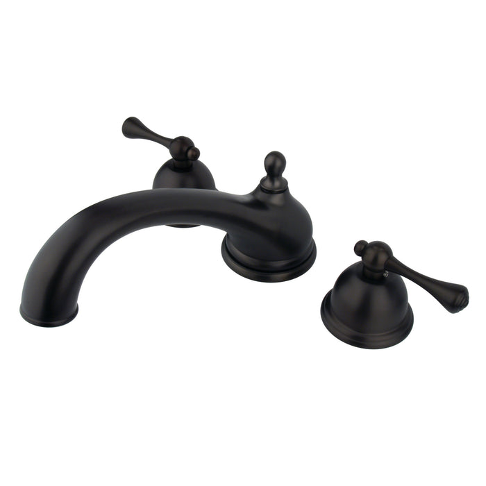 Kingston Brass KS3355BL Vintage Two-Handle Deck Mount Roman Tub Faucet, Oil Rubbed Bronze