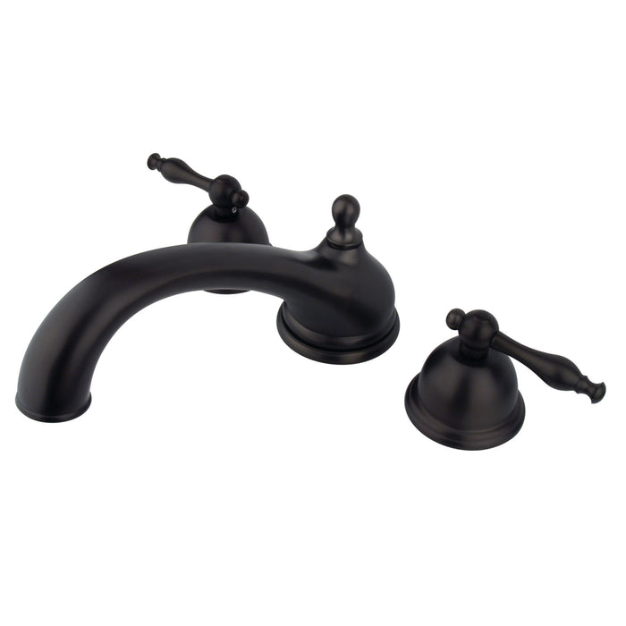Kingston Brass KS3355NL Vintage Two-Handle Deck Mount Roman Tub Faucet, Oil Rubbed Bronze