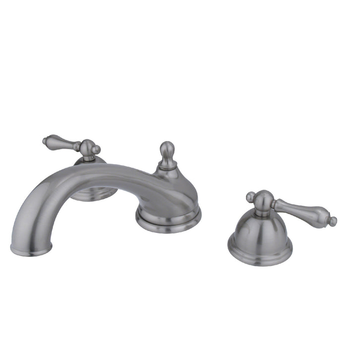Kingston Brass KS3358AL Vintage Two-Handle Deck Mount Roman Tub Faucet, Brushed Nickel