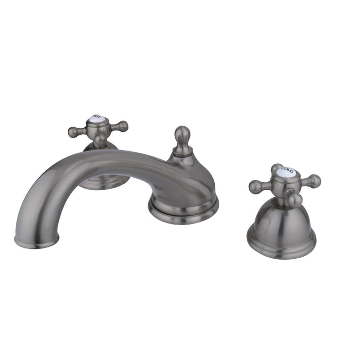 Kingston Brass KS3358BX Vintage Two-Handle Deck Mount Roman Tub Faucet, Brushed Nickel