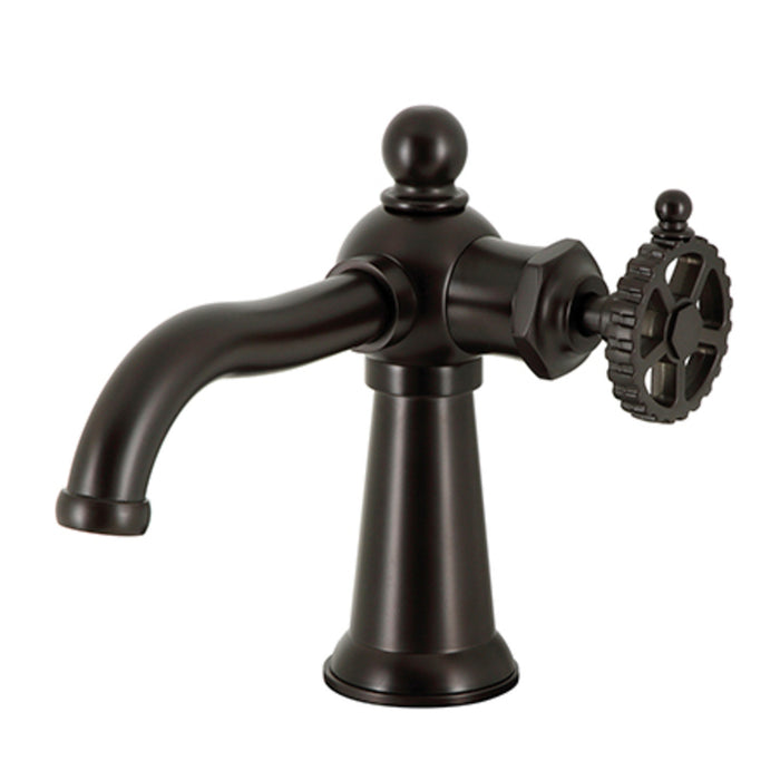 Kingston Brass KS3545CG Fuller One-Handle Single-Hole Bathroom Faucet with Push Pop-Up Drain, Oil Rubbed Bronze