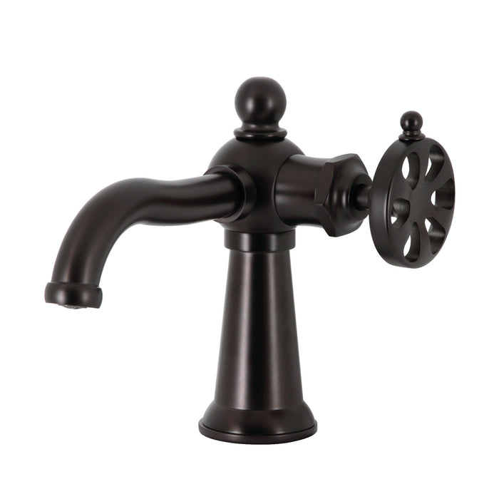 Kingston Brass KS3545RX Belknap One-Handle Single-Hole Bathroom Faucet with Push Pop-Up Drain, Oil Rubbed Bronze