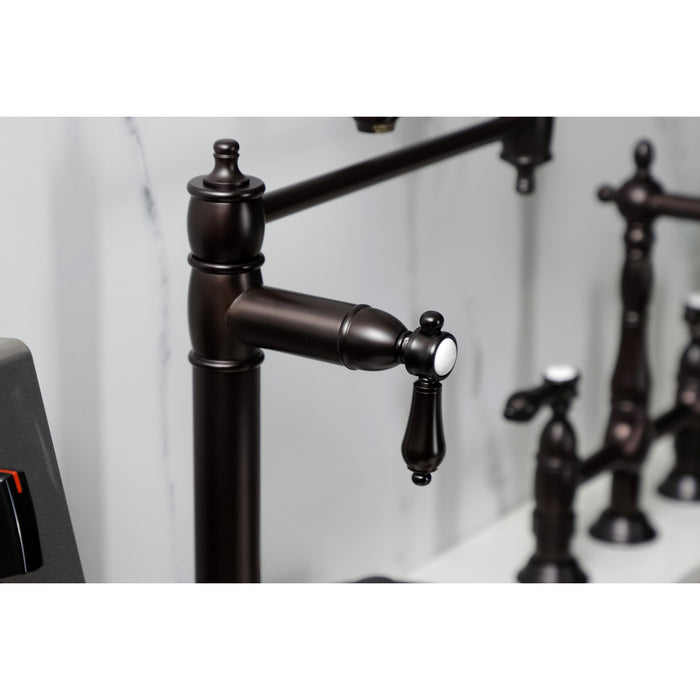 Kingston Brass KS3705BAL Heirloom Deck Mount Pot Filler Faucet, Oil Rubbed Bronze