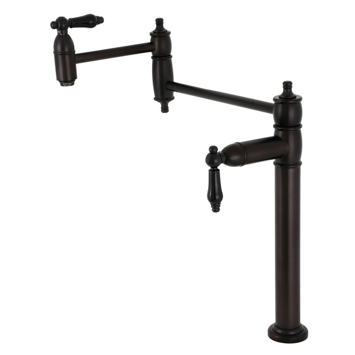 Kingston Brass KS3705PKL Duchess Deck Mount Pot Filler Faucet, Oil Rubbed Bronze