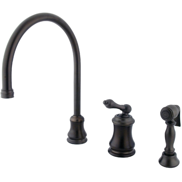 Kingston Brass KS3815ALBS Widespread Kitchen Faucet, Oil Rubbed Bronze