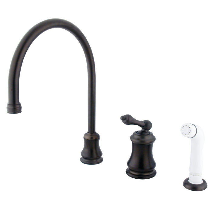 Kingston Brass KS3815AL Widespread Kitchen Faucet, Oil Rubbed Bronze