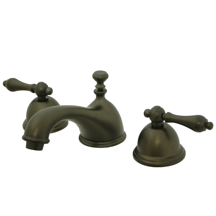 Kingston Brass KS3965AL Restoration Widespread Bathroom Faucet with Brass Pop-Up Drain, Oil Rubbed Bronze