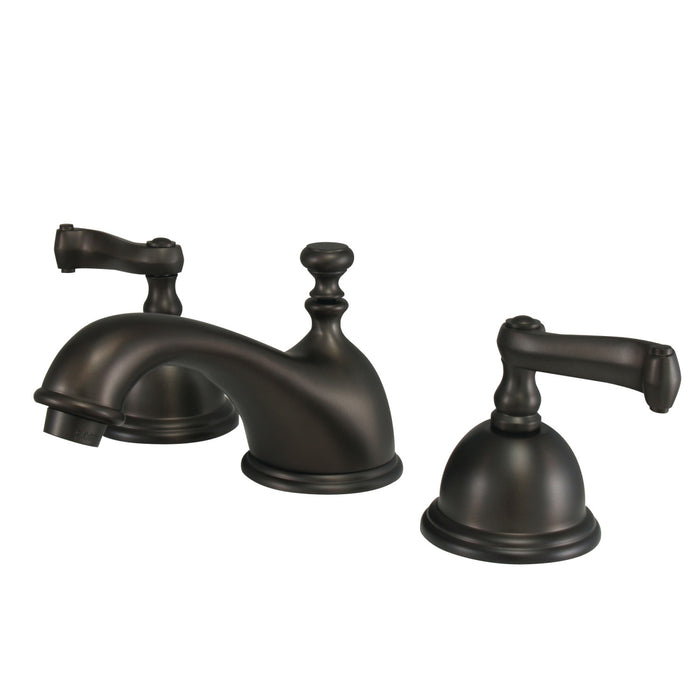 Kingston Brass KS3965FL Royale Widespread Bathroom Faucet with Brass Pop-Up Drain, Oil Rubbed Bronze