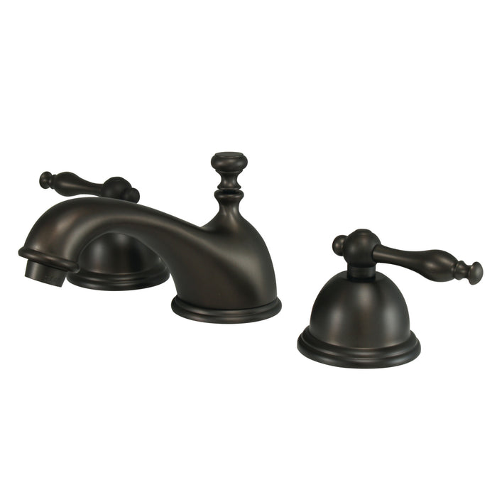 Kingston Brass KS3965NL Naples Widespread Bathroom Faucet with Brass Pop-Up Drain, Oil Rubbed Bronze