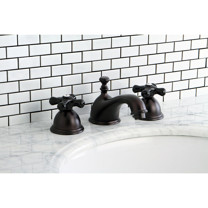 Kingston Brass KS3965PKX Duchess Widespread Bathroom Faucet with Brass Pop-Up Drain, Oil Rubbed Bronze