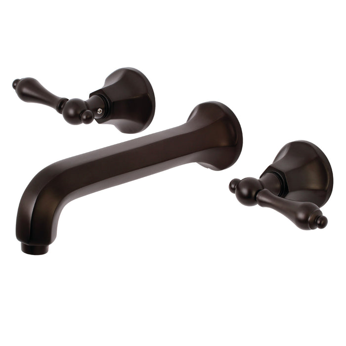 Kingston Brass KS4025AL Metropolitan Two-Handle Wall Mount Tub Faucet, Oil Rubbed Bronze